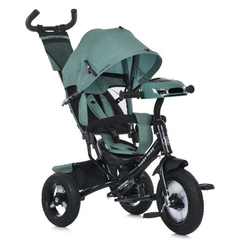 Велосипед 3-колісний з гумовими колесами, світлом, USB/Bluetooth, пультом, вільним ходом, гальмами, м'ятний