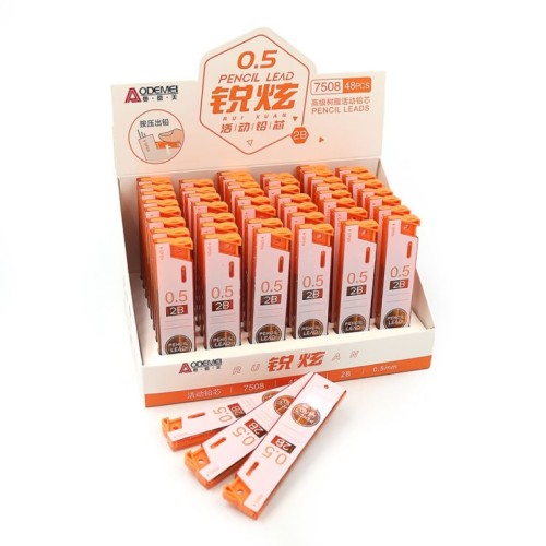 Грифель для механічного олівця «Aodemei» 0,7 мм 2В, в тубусі, ТМ J.Otten