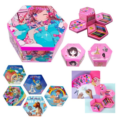 Набір художній дитячий на 46 предметів, в асортименті, у коробці, ТМ Leader