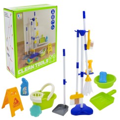 Набір для прибирання: швабра, мітла, аксесуари в коробці 33х10х25 см