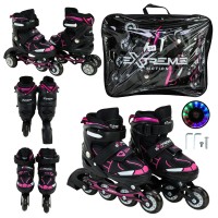 Ролики розміром 38-41 на металевій рамі з колесами PU зі світлом, в асортименті