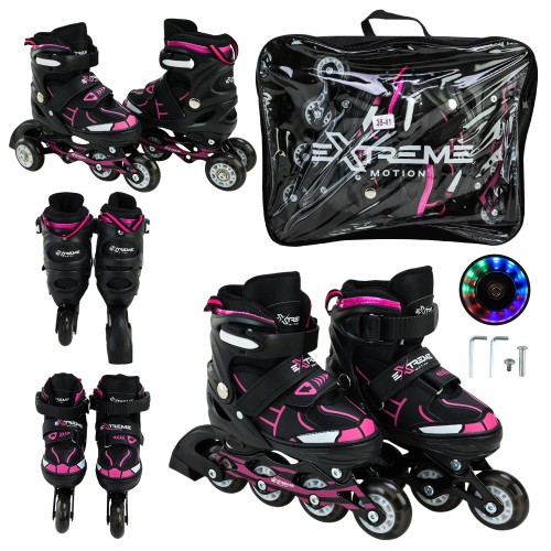 Ролики розміром 38-41 на металевій рамі з колесами PU зі світлом, в асортименті