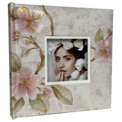 Фотоальбом «Sakura» на 200 фото 10х15см з паперовими аркушами, обкладинка з ламінованого картону, 22х22 см