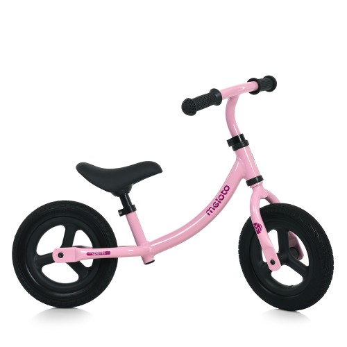 Велобіг дитячий на алюмінієвій рамі з 2 колесами по 10 дюймів PU, рожевий