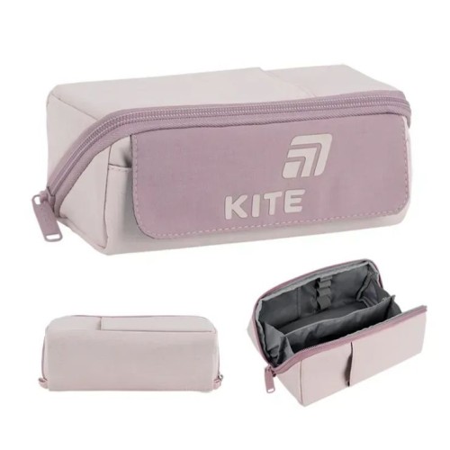 Пенал 20х11,5х9,5 см рожевий, 2702-5, ТМ Kite