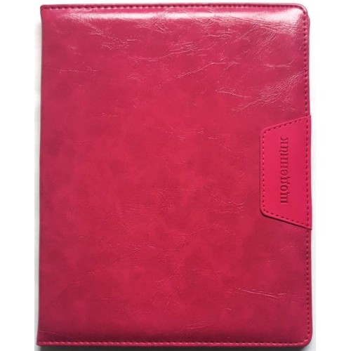 Щоденник шкільний А5 на 48 аркушів з обкладинкою зі шкірзаму, червоний, ТМ Мандарин