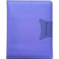 Щоденник шкільний А5 на 48 аркушів з обкладинкою зі шкірзаму, бузковий, ТМ Мандарин