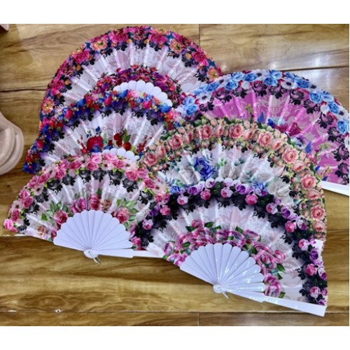 Віяло «Квітковий настрій» 23 см, в асортименті