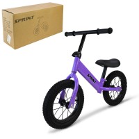 Велобіг на сталевій рамі з надувними колесами 12 дюймів, фіолетовий