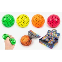 Антистрес-куля 6 см неонова з кульками, в асортиментф, по 12 шт у дисплей- боксі, YabbaDabba