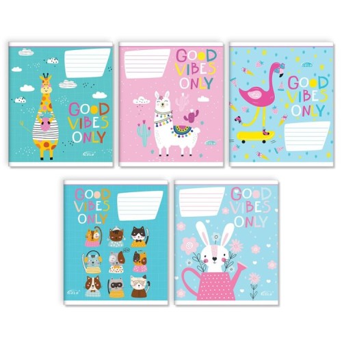 Зошит на 12 аркушів у косу лінію «Гарний настрій», №3508 ТМ Gold Brisk