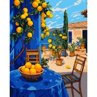 Картина за номерами «Лимонний дворик» 40х50 см, ТМ SANTI