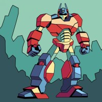 Картина за номерами «Робот» 25х25 см, ТМ SANTI