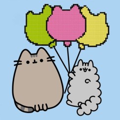 Картина за номерами з алмазною мозаїкою «Пушин. Друзі та повітряні кулі» 25х25 см, ТМ SANTI