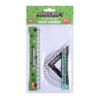 Набір «Minecraft»: лінійка 15 см, косинець, трансопртир, ТМ Yes