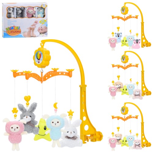 Мобіль на ліжко з 5 підвісками музичний з механічним приводом, в асортименті, у коробці 32,5х25х7 см