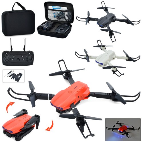 Квадрокоптер 20 см р/к на акумуляторі з камерою, світлом, запасними лопостями та USB, в асортименті, у валізі 21х16х6 см