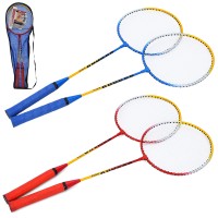 Набір для бадмінтону: 2 металеві ракетки по 65 см, в асортименті, у чохлі 67х21х3 см