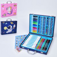Набір для творчості з 92 предметів: олівці, 22 фломастери, наліпки, крейда, розмальовки, скріпки, в асортименті, у валізі 30,5х23,5х5 см