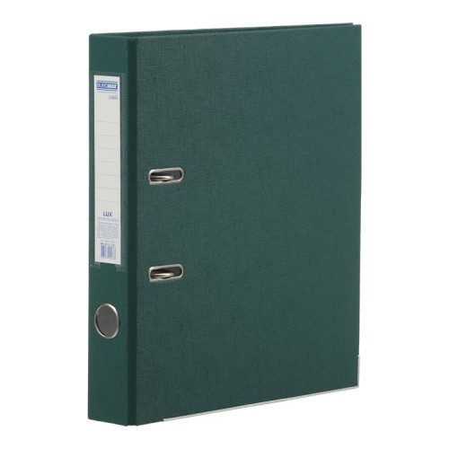 Папка-реєстратор «LUX» одностороння збірна 50 мм, PP, темно-зелена, JOBMAX