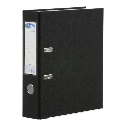 Папка-реєстратор «IDEAL» А4 двостороння збірна 70 мм, PP, чорна, ТМ Buromax