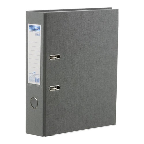 Папка-реєстратор «IDEAL» А4 двостороння збірна 70 мм, PP, сіра, ТМ Buromax