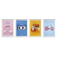 Блокнот А6 на 80 аркушів у клітинку на спіралі зверху з картонною обкладинкою, в асортименті, №6768, ТМ Gold Brisk