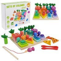 Сортер 4 в 1 дерев'яний, у коробці 24,5х19х6,2 см