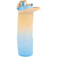 Пляшечка для води 760 мл, бежево-синя, ТМ Kite