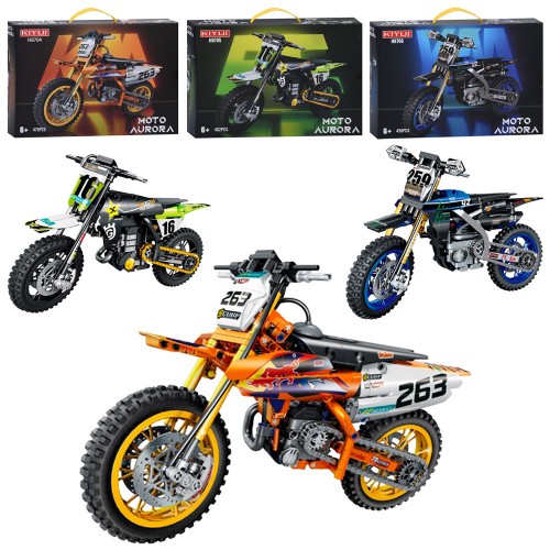 Конструктор «Мотоцикл» від 475 деталей, в асортименті, у коробці 40х27х8 см