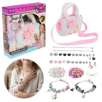 Набір прикрас типу «Пандора» з сумочкою, у коробці 27,5х23,5х6 см