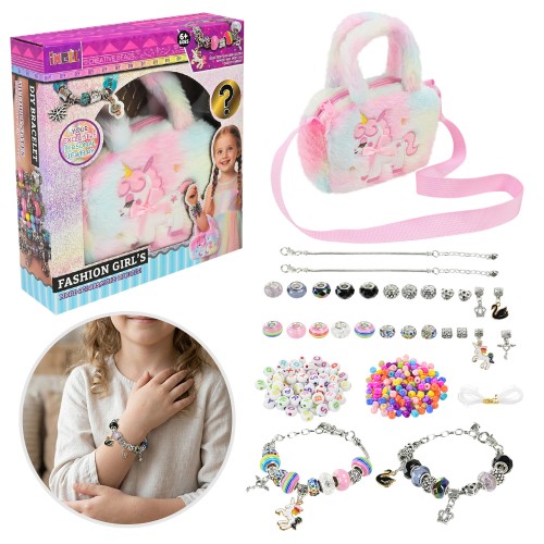 Набір прикрас типу «Пандора» з сумочкою, у коробці 27,5х23,5х6 см