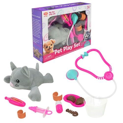 Набір лікаря «Ветеринар»: тваринка та аксесуари, у коробці 30х8х23 см