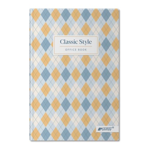 Канцелярська книга у клітинку на 96 аркушів з твердою ламінованою обкладинкою, №4449, в асортименті, ТМ Brisk