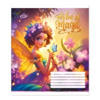 Зошит на 12 аркушів у лінію «Квіткова фея» №2643, ТМ Brisk