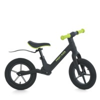 Велобіг дитячий на металевий рамі з колесами 12 дюймів, чорний матовий
