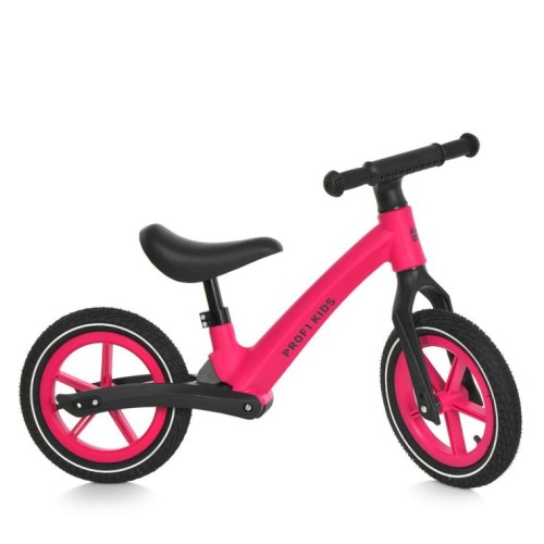 Велобіг дитячий на металевий рамі з колесами 12 дюймів, малиновий матовий