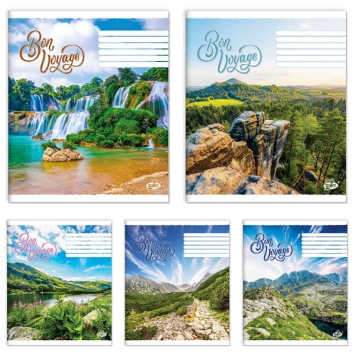 Зошит на 18 аркушів у клітинку «Вирушай у подорож» №2659, ТМ Brisk