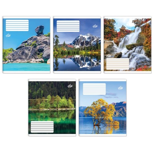 Зошит на 18 аркушів у лінію «Зачаровані схили» №2542, ТМ Brisk