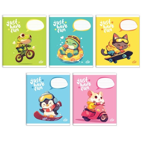 Зошит на 18 аркушів у лінію «Веселись» №2563, ТМ Brisk