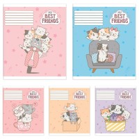 Зошит на 24 аркуші у клітинку «Мої найкращі друзі», № 1020, Пір'їнка