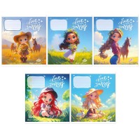 Зошит на 24 аркуші у клітинку «Дівчата» №2567, ТМ Brisk