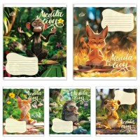 Зошит на 24 аркуші у клітинку «Дзен-тварини» №2665, ТМ Brisk