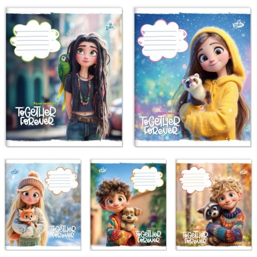 Зошит на 24 аркуші у клітинку «Разом назавжди» №2666, ТМ Brisk