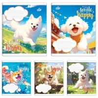 Зошит на 24 аркуші у лінію «Щастя в лапках» №2672, ТМ Brisk