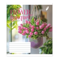 Зошит на 48 аркушів у клітинку «Весняний букет», №0369, Пір`їнка