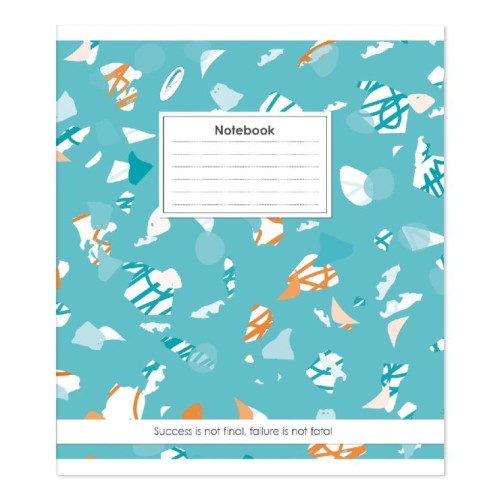 Зошит на 48 аркушів у клітинку «Абстракція», №1013, Пір'їнка