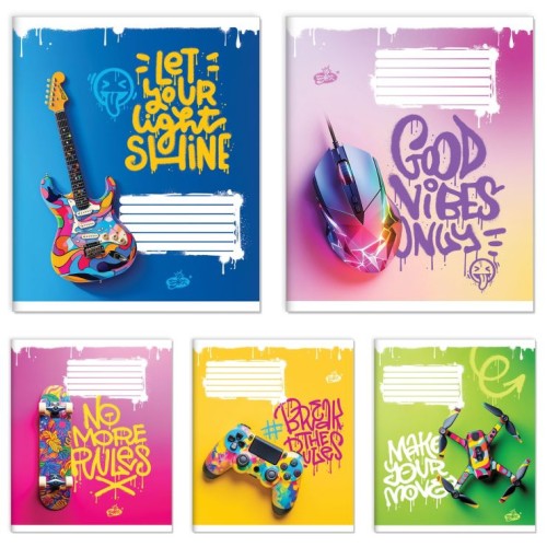 Зошит на 48 аркушів у клітинку «Заряд свободи» №2688, ТМ Brisk