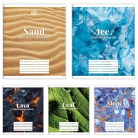 Зошит на 96 аркушів у клітинку «Текстури природи» №2705, ТМ Brisk