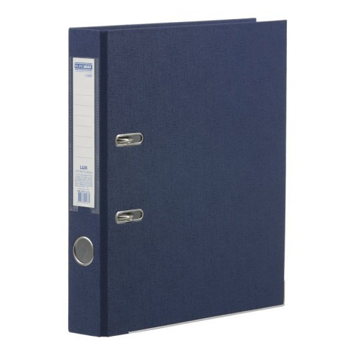Папка-реєстратор «LUX» одностороння збірна 50 мм, PP, темно-синій, JOBMAX